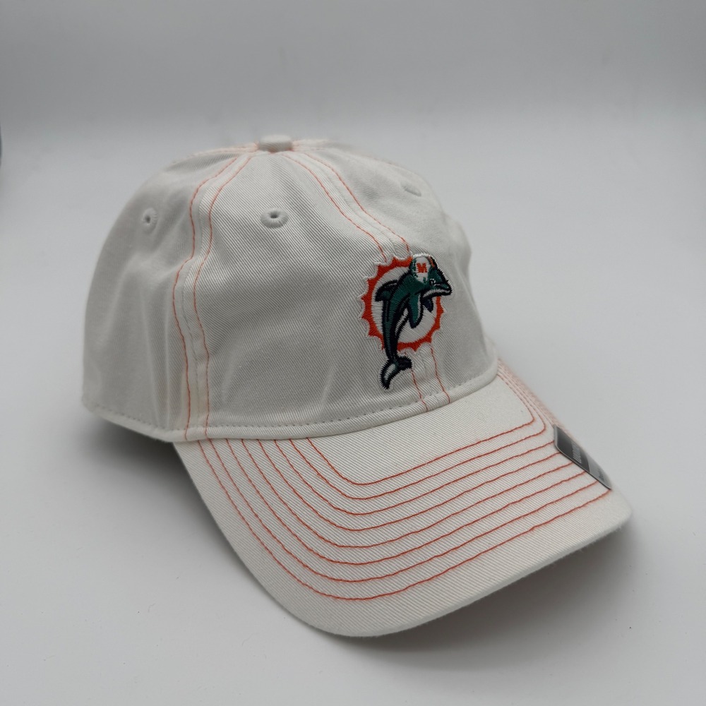 Reebok Miami Dolphins Womens Hat White Orange Contrast Stitch NFL Adjustable Cap